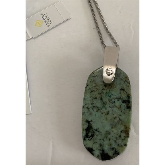 KENDRA SCOTT 'INEZ' AFRICAN TURQUOISE NECKLACE PENDANT POST EARRINGS SET NEW NWT - Picture 4 of 8